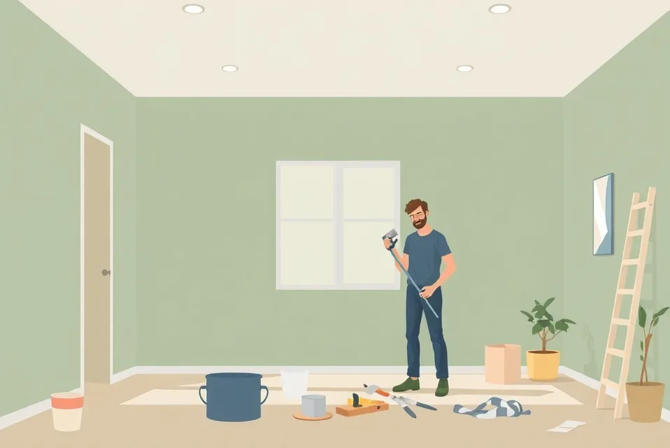 Intérieur rénové après travaux de peinture à Antony