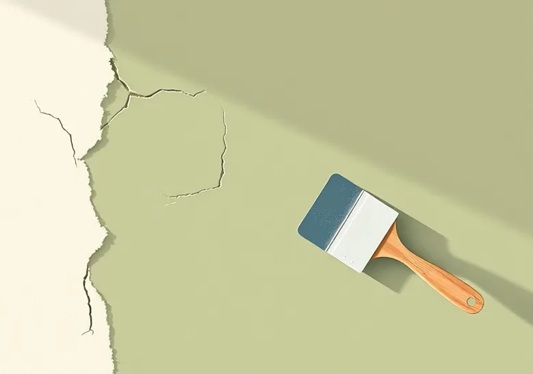 Ponçage et rebouchage des fissures avant mise en peinture